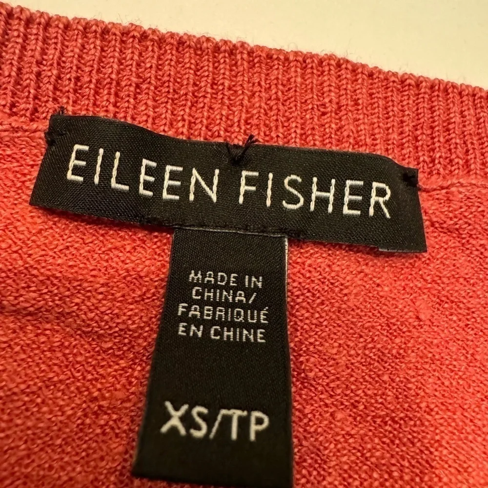 Eileen Fisher Organic Linen & Nylon Sweater Long Sleeve Lagenlook XS